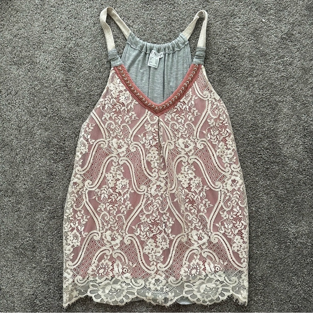 Venus Lace Overlay Tank Top